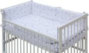 Detská postieľka biela s kompletnou výbavou 120 x 60 cm Luka Scarlett
