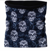 Zimný nákrčník Lebka tattoo modrá Esito