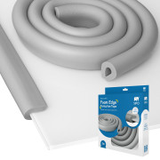 Ochranná páska penová šedá na ochranu hrán a rohov skleneného nábytku 1 ks (2 m) Sipo