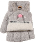 Detské odklápacie rukavice so sobíkom 7 - 8 rokov