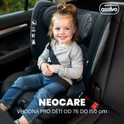 Sklápacia autosedačka Neocare iSize 76-150 cm black Asalvo