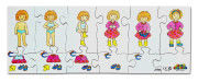 Drevený puzzle set 4 x 12 dielov