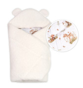 Baránková zavinovačka s kapucňou bavlna/baránok Teddy
