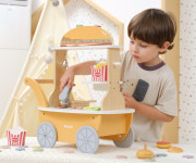 Drevený obchod hamburgery Viga