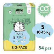 Nohavičkové eko plienky Muumi Baby Walkers 5 Maxi+ 10-15 kg 54 ks