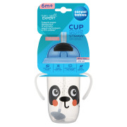 Hrnček nevylievací so slamkou a závažím BabiesBoo 270 ml panda Canpol babies