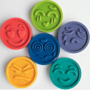 Puzzle, senzorické tvary - smajlíci, 6 ks