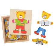 Oblékací puzzle Pán medveď Bigjigs Toys