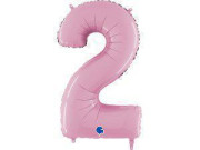 Fóliový balónik pastel ružová 66 cm číslica