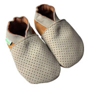 Kožené capáčky dierované Barefoot Vel. M (6-12 mes.) Hopi Hop
