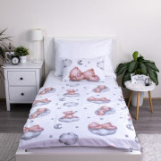 Obliečky do postieľky Macko Ribbon 100 x 135, 40 x 60 cm Jerry Fabrics