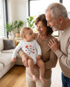 Detské body s potlačou New Baby Boli tu babička s dedom