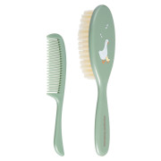 Hrebeň a kefa Goose zelený Canpol babies