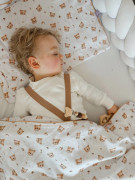 Detské obliečky do postieľky 100 x 135 cm bavlnený satén Macko Infantilo