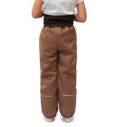 Detské softshellové otepľovačky na zimu Lamb hnedá Esito