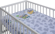 Detská postieľka s kompletnou výbavou Scarlett Kulíšek 120 x 60 cm - šedá