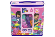 Mega Bloks veľké vrece kociek - ružový (80 ks)