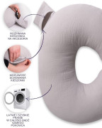 Mušelínový polohovací vankúš MiniRelax 140 cm Babymatex