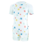 Overal tenký krátky Tlač Outlast® UPF 50+ bledomodrá kocky Little Angel