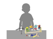 Drevená stolová hra pre deti Streľba prakom Applepop Janod