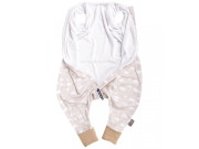 Letný spací vak s nohavicami bambus béžový s obláčikmi Vel.  110 cm Kaarsgaren