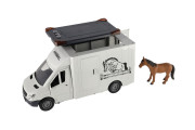 Auto prepravník zvierat 28 cm s koňom na zotrvačník so svetlom so zvukom
