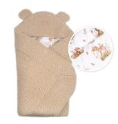 Baránková zavinovačka s kapucňou bavlna/baránok Teddy