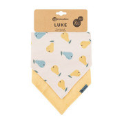 Podbradník bandana Luke 2 ks 3 m+ Beige Petite&Mars