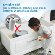 Magnetické zámky biele na skrine a zásuvky sada 4 ks + 1x magnetický kľúč Sipo