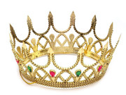 Kráľovská koruna karnevalová kráľovná zlatá