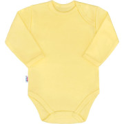 Dojčenské body s dlhým rukávom New Baby Pastel žlté