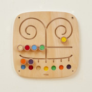 Drevený nástenný panel - hmat a priraďovanie Viga