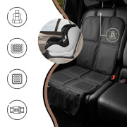 Ochrana na sedadlo vozidla s protišmykovým silikónom, čierna Sipo