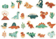 Drevené magnetky Dinosaury Dino 24 ks Janod