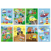 Kúzelné maľovanie vodou Doprava 8 listov + štetec