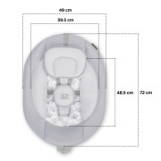 Lehátko hojdacia s melódiou 2v1 LULI grey, do 9 kg KINDERKRAFT