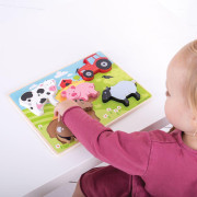 Vkladacie puzzle farma Bigjigs Toys