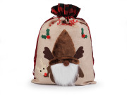 Vianočné/mikulášske vrece 38x55 cm imitácia juty