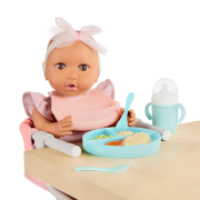 Stolička k stolu pre bábiky s doplnkami LullaBaby