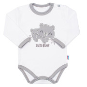 Dojčenské bavlnené body s dlhým rukávom New Baby Cute Bear