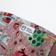 Mikina hrejivá rozopínacia staroružová s muchotrávkami