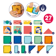 Magnetická stavebnica s tabuľou Farma 27 ks Ľudí