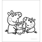 Mini omaľovánky s pastelkami Prasiatko Peppa