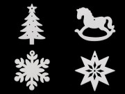 Drevené dekorácie vianočné na zavesenie/domaľovanie