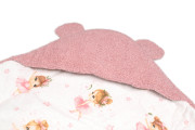 Baránková zavinovačka s kapucňou bavlna/baránok Teddy