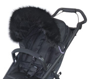 Univerzálny kožušinový golier na búdku kočíka 100 x 13 cm Emitex