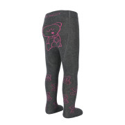 Pančucháče s protišmykom 3x ABS veľ. 80/86 tm. šedé s medvedíkmi Be Snazzy