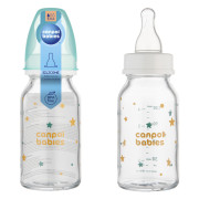 Canpol babies Fľaša sklenená s úzkym hrdlom Toys 120 ml
