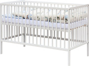 Detská postieľka s kompletnou výbavou biela 120 x 60 cm Dambi Scarlett