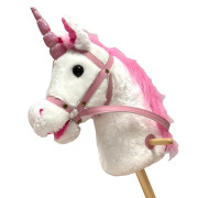 Hobby horse unicorn so zvukom a kolieskami Nia Baby Mix white